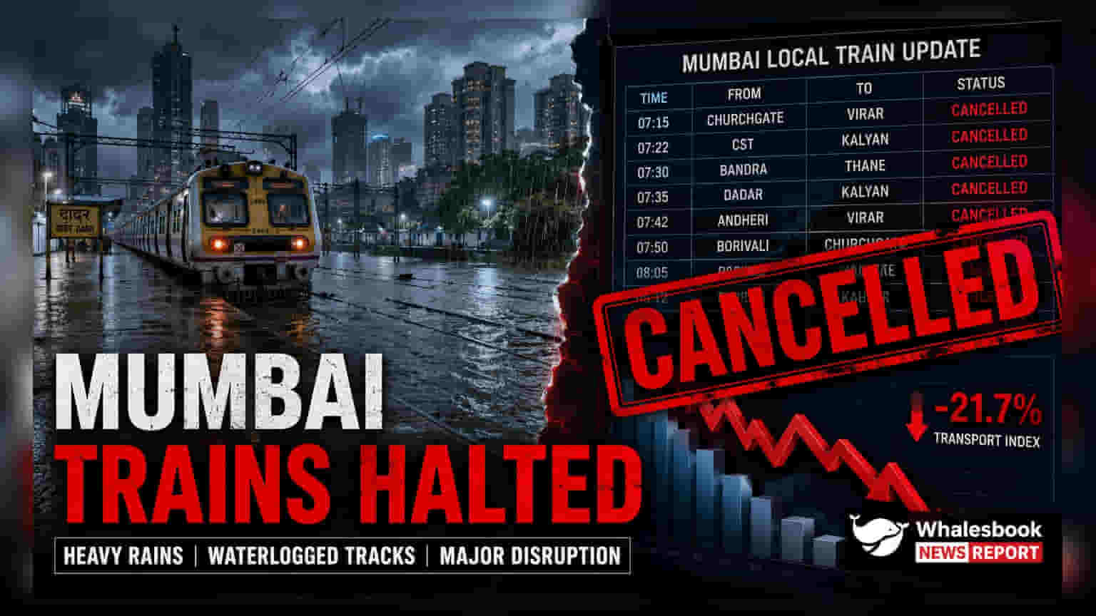 Mumbai Rail Services Hit By Rains, 4 Trains Cancelled