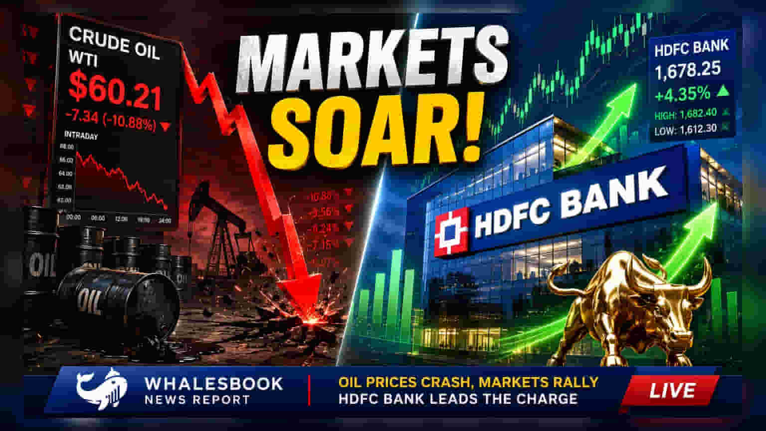 HDFC Bank దూకుడుతో మార్కెట్ ర్యాలీ: నిఫ్టీ 10 వారాల గరిష్ట స్థాయికి
