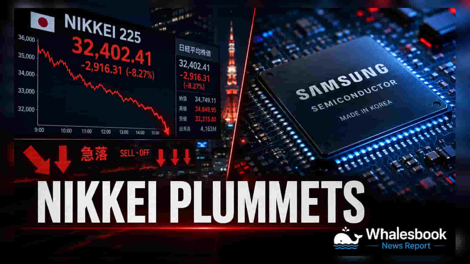 Nikkei Falls 1.35% as Samsung Chip Sell-off Hits Tech Stocks