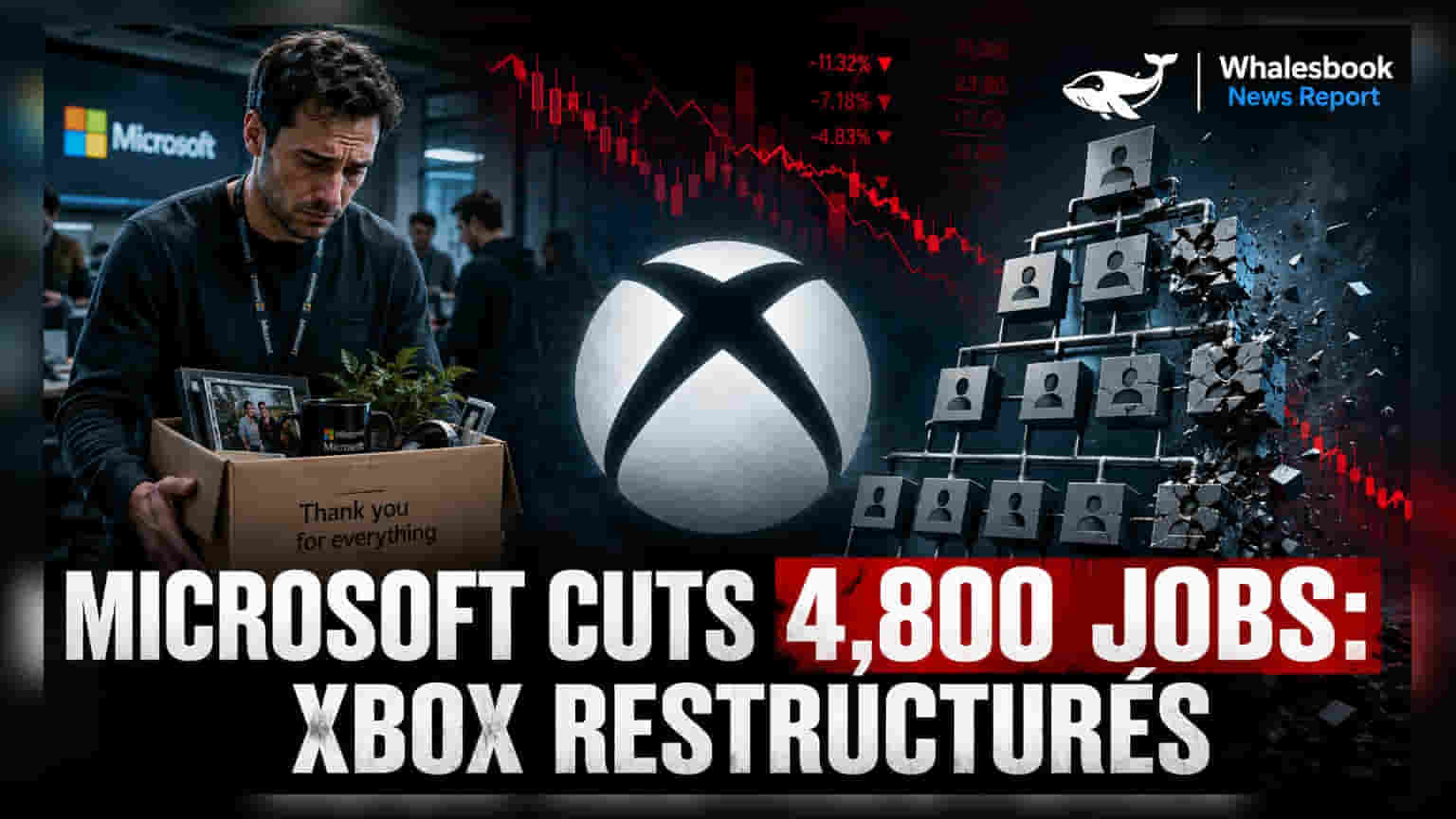 Microsoft To Cut 4,800 Jobs Including 3,200 In Xbox Division