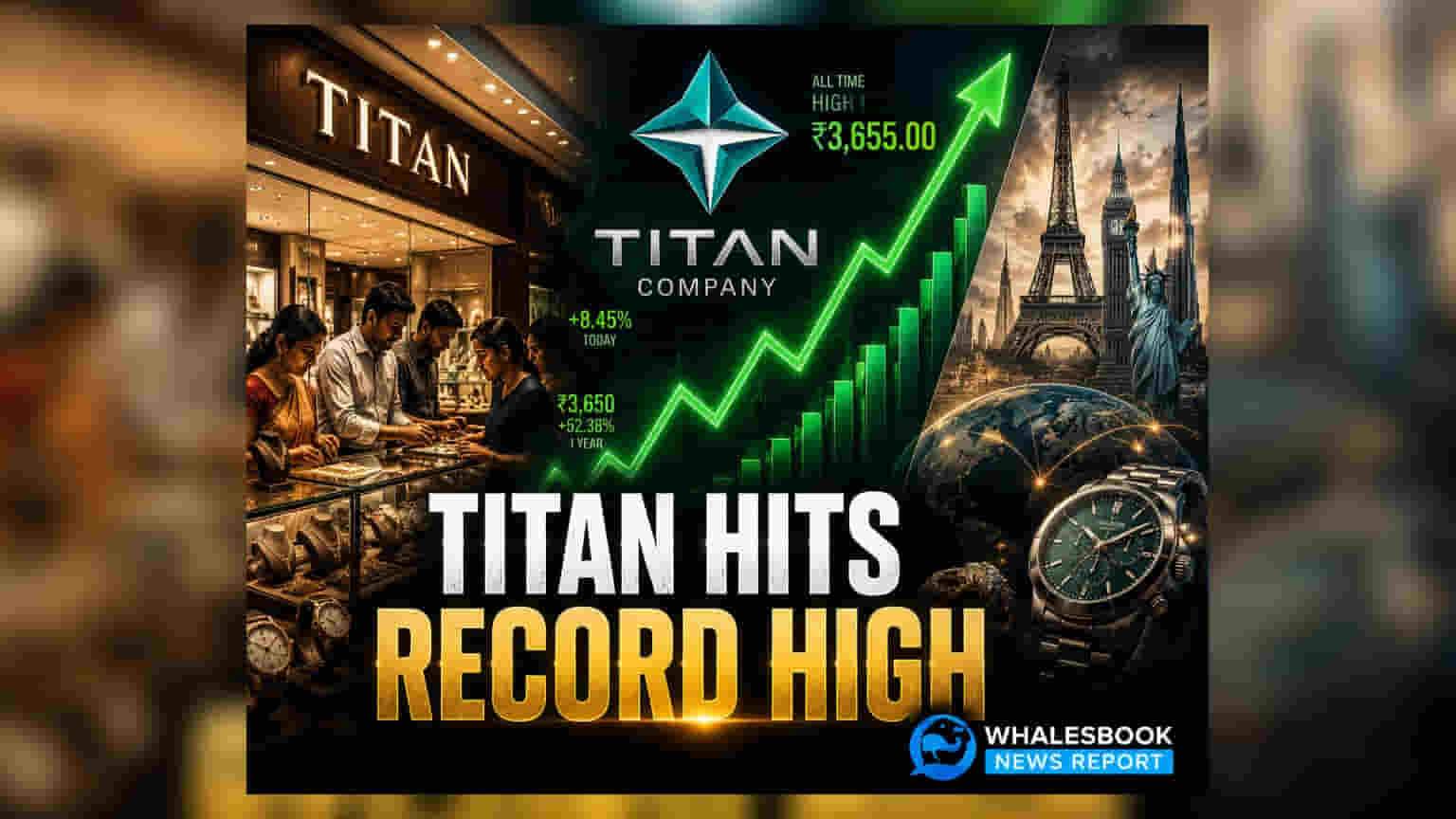Titan Share Price: विक्रमी उसळी! पहिल्या तिमाहीत **37%** वाढ, शेअरने रचला नवा उच्चांक