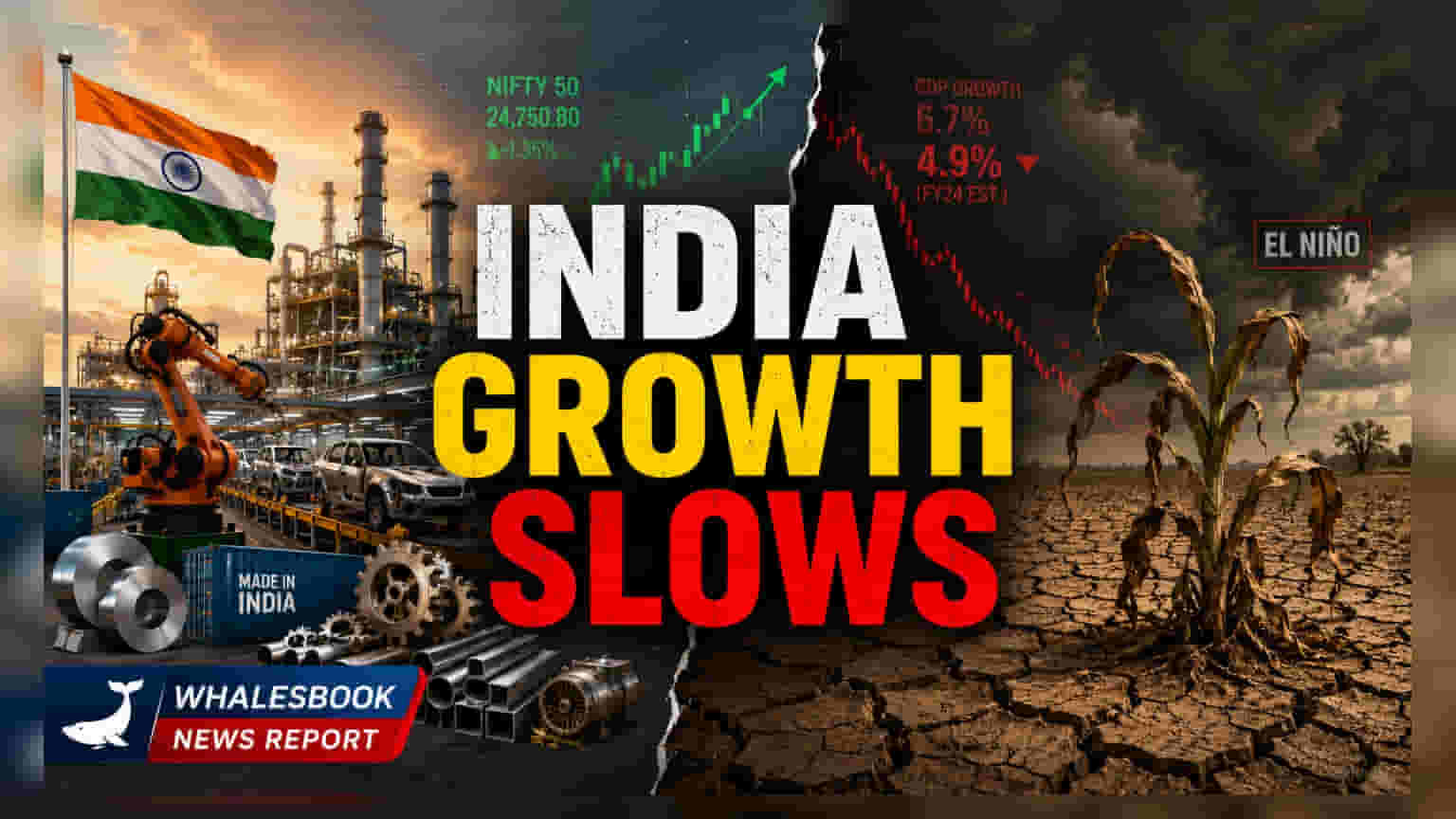 भारत की इकॉनमी धीमी, मैन्युफैक्चरिंग सेक्टर मजबूत; El Niño का एग्रीकल्चर पर असर