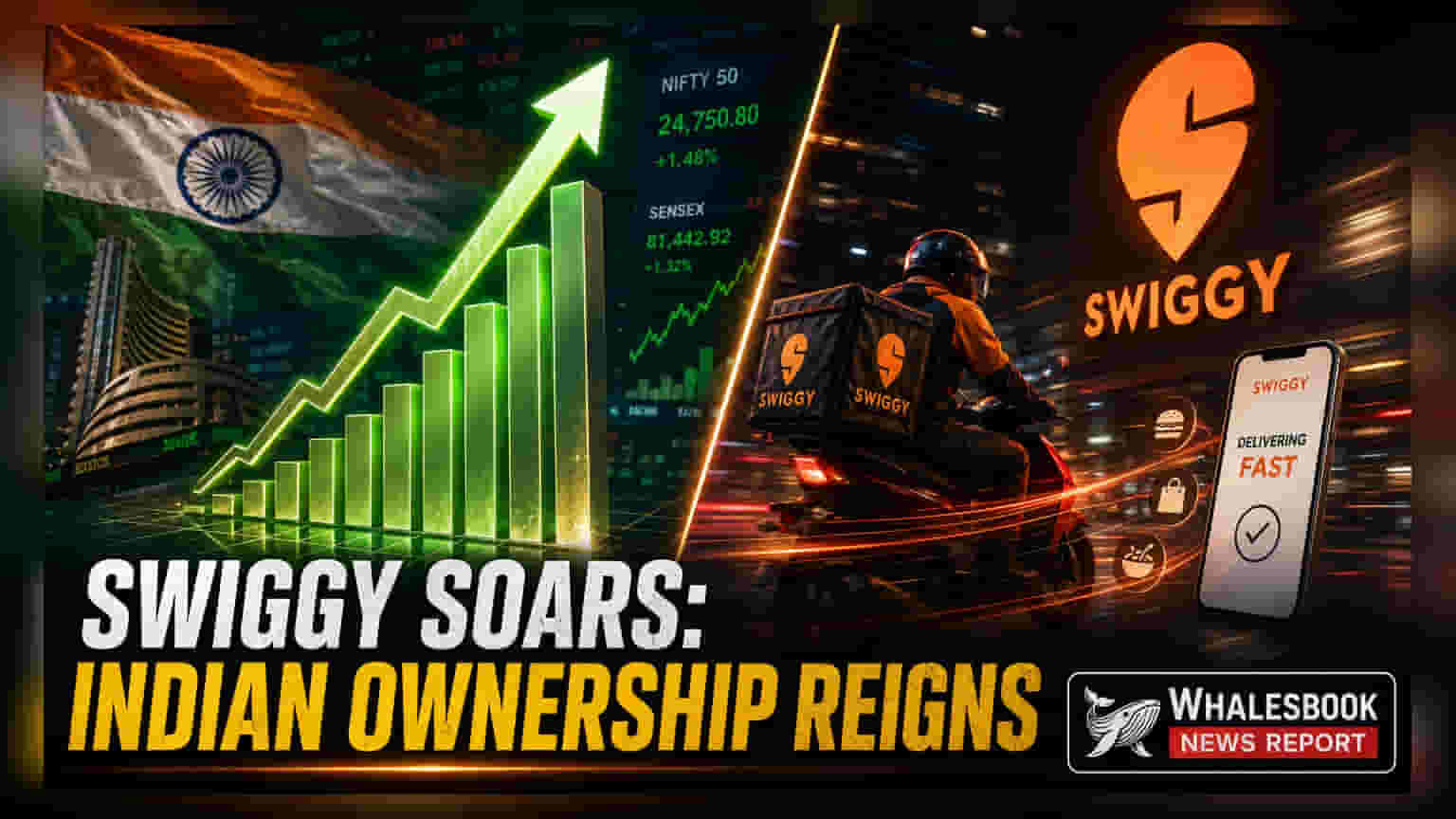 Swiggy Share Price: भारतीय मालकी वाढली, शेअरमध्ये **7%** ची उसळी!