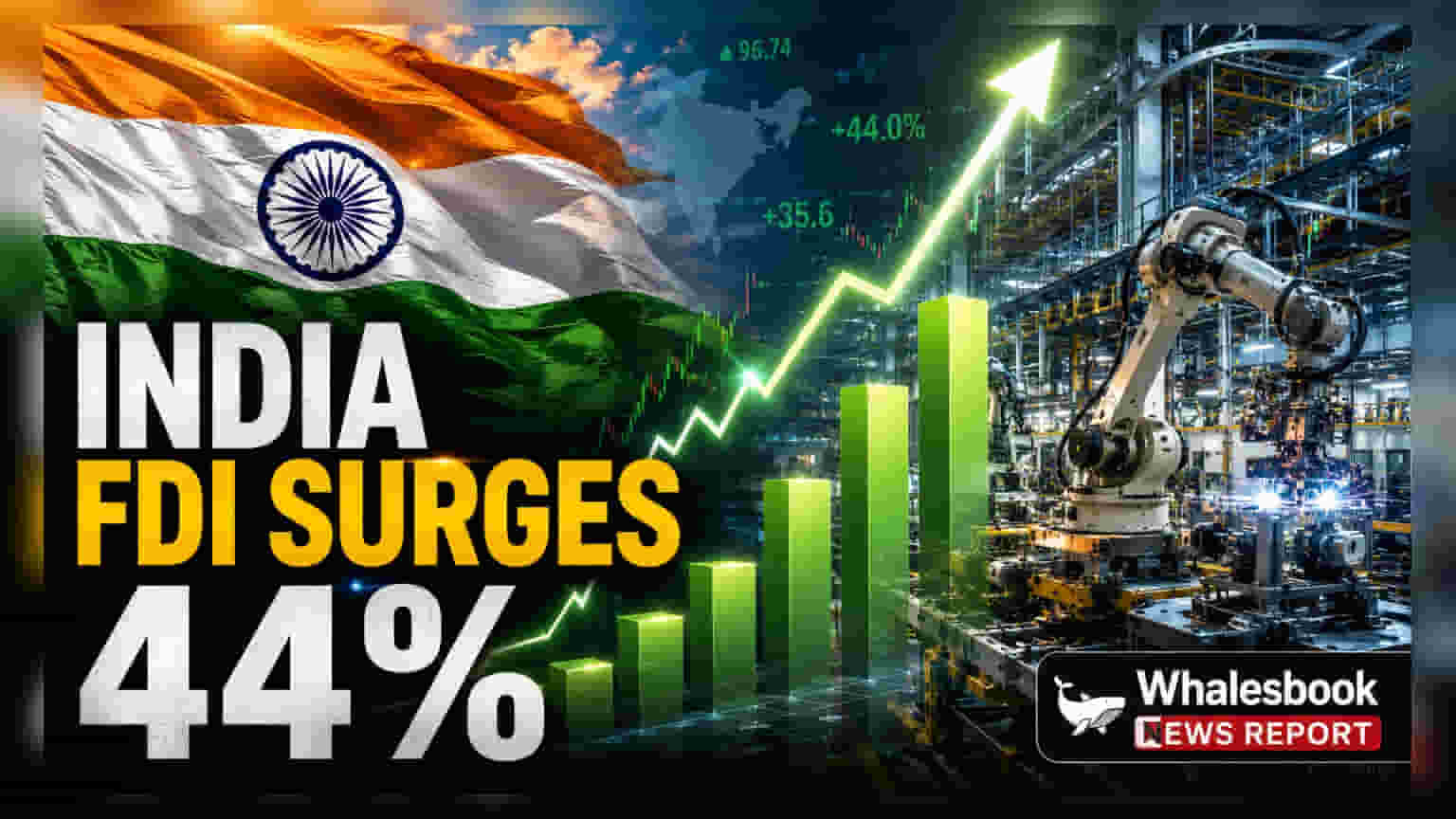 India FDI Jumps 44% to $39 Billion in 2025: Key Trends
