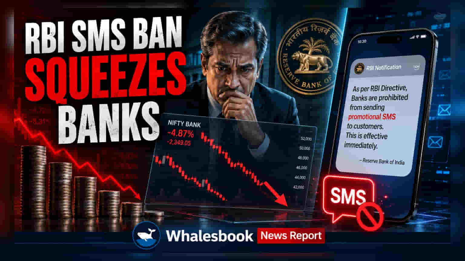 RBI चा मोठा निर्णय: बँकांचे ₹300 कोटींचे उत्पन्न घटणार, SMS अलर्टवर आकारता येणार नाही शुल्क!