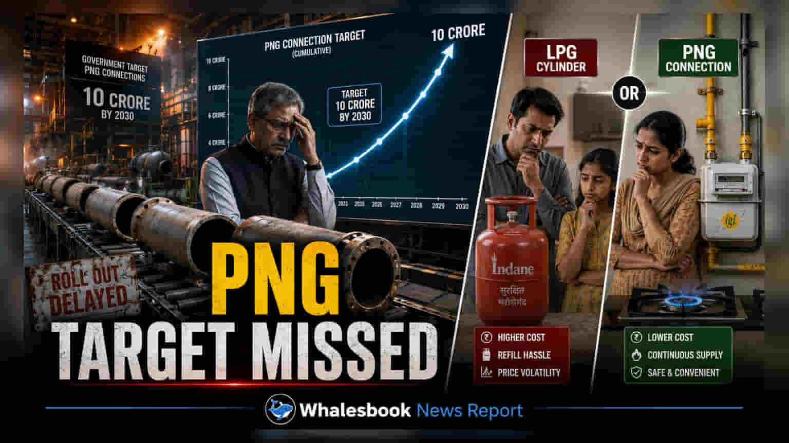 India's PNG Expansion Misses Target; 13.4 Lakh New Connections Added