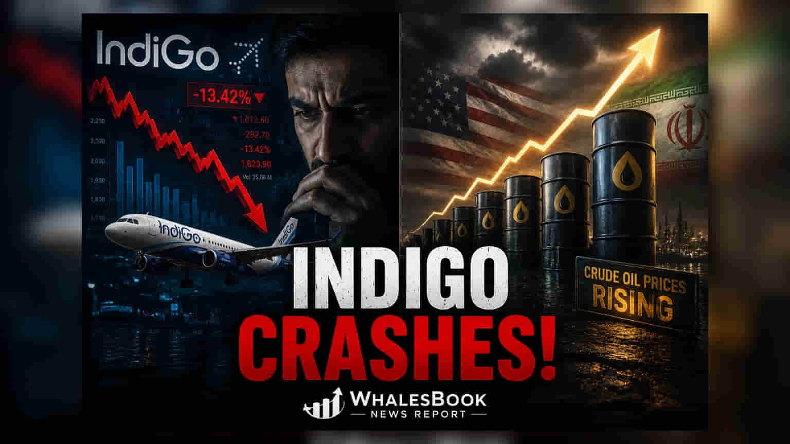 IndiGo Share Price: માર્કેટ શેર ઘટ્યો અને ક્રૂડ ઓઇલ મોંઘું થતાં શેર **3%** ગગડ્યો