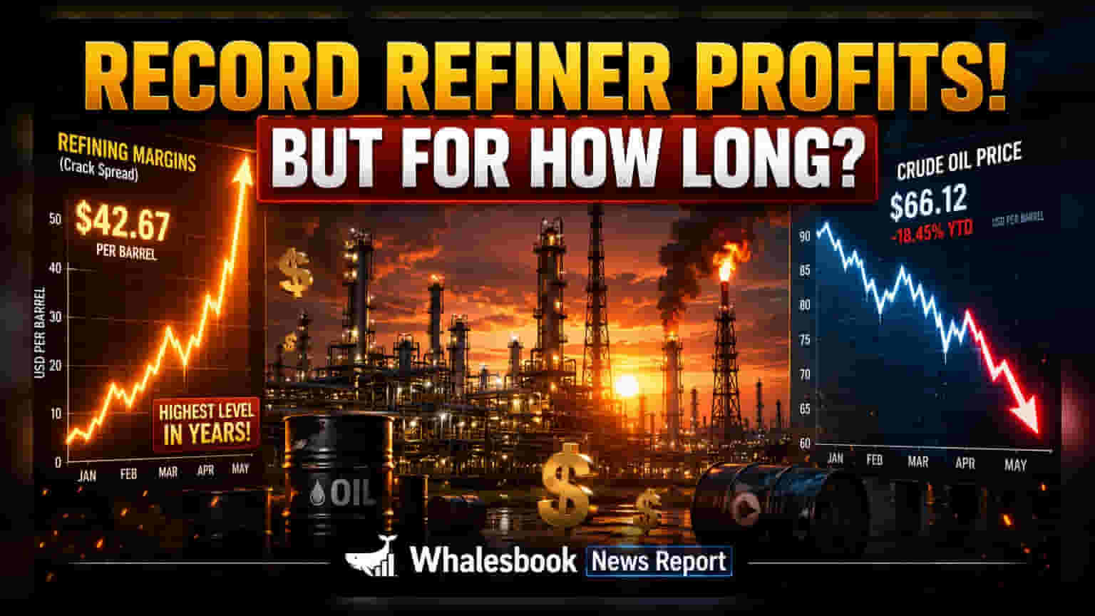 Oil Refiners: భారీ లాభాల పంట! ముడి చమురు ధరలు తగ్గడంతో రికార్డు మార్జిన్లు