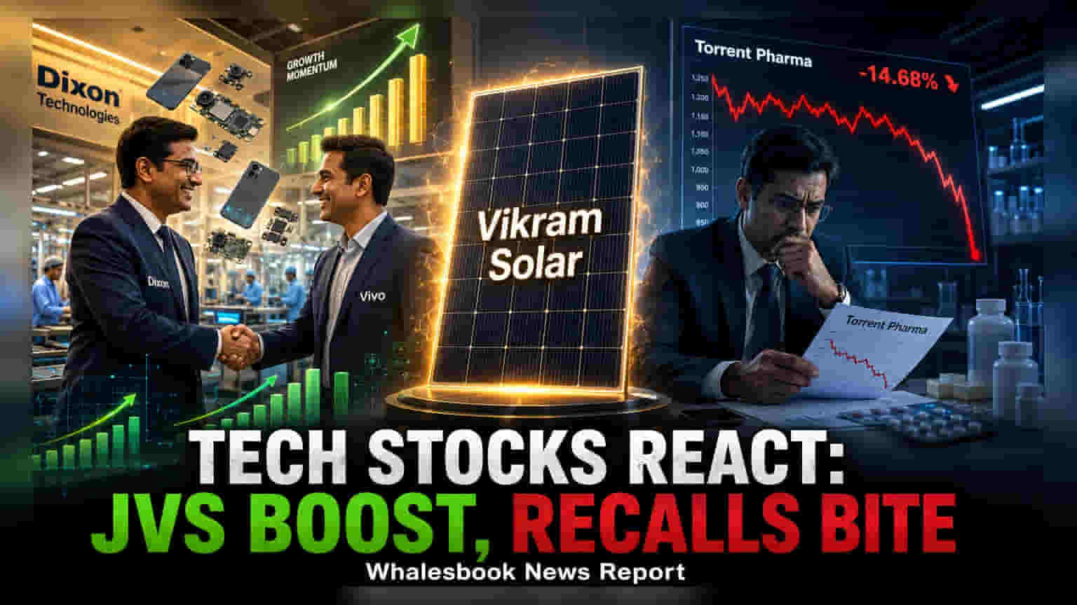 Dixon, Vikram Solar की डील से उछाल, Torrent Pharma की दवा रिकॉल से गिरावट