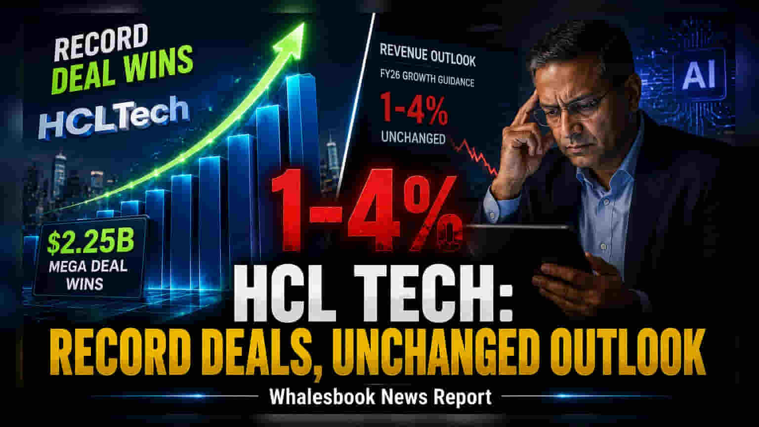 HCL Tech: முதல் காலாண்டில் சாதனைப் பதிவு! ₹2.41 பில்லியன் புக்ஸிங்ஸ், ஆனால் வளர்ச்சி வழிகாட்டுதல் அதே அளவு!