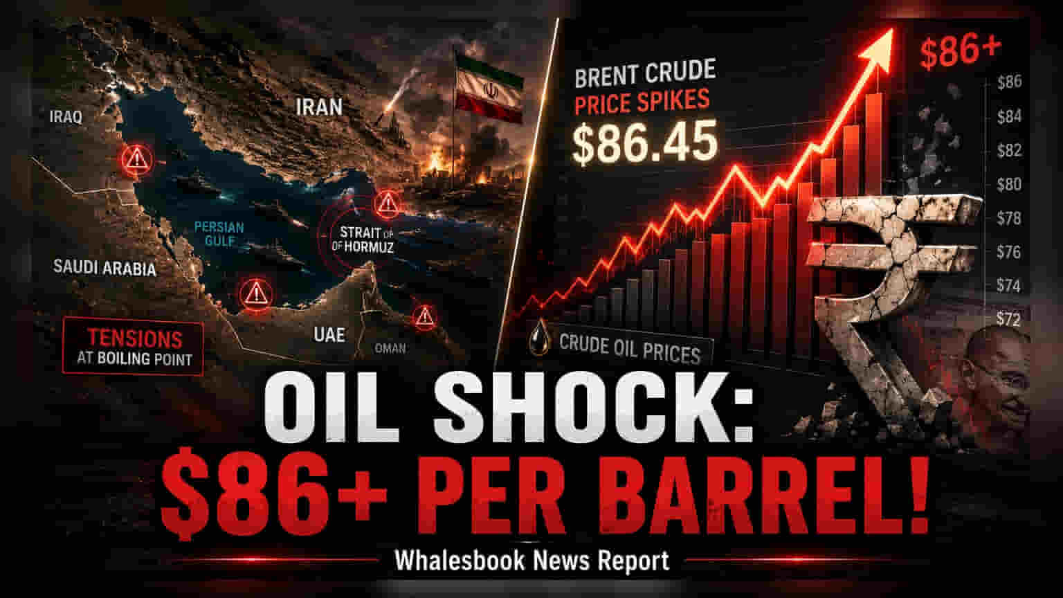 Brent Crude ₹86 पार! पश्चिम आशियातील तणावामुळे जागतिक बाजारात भूकंपाचे संकेत