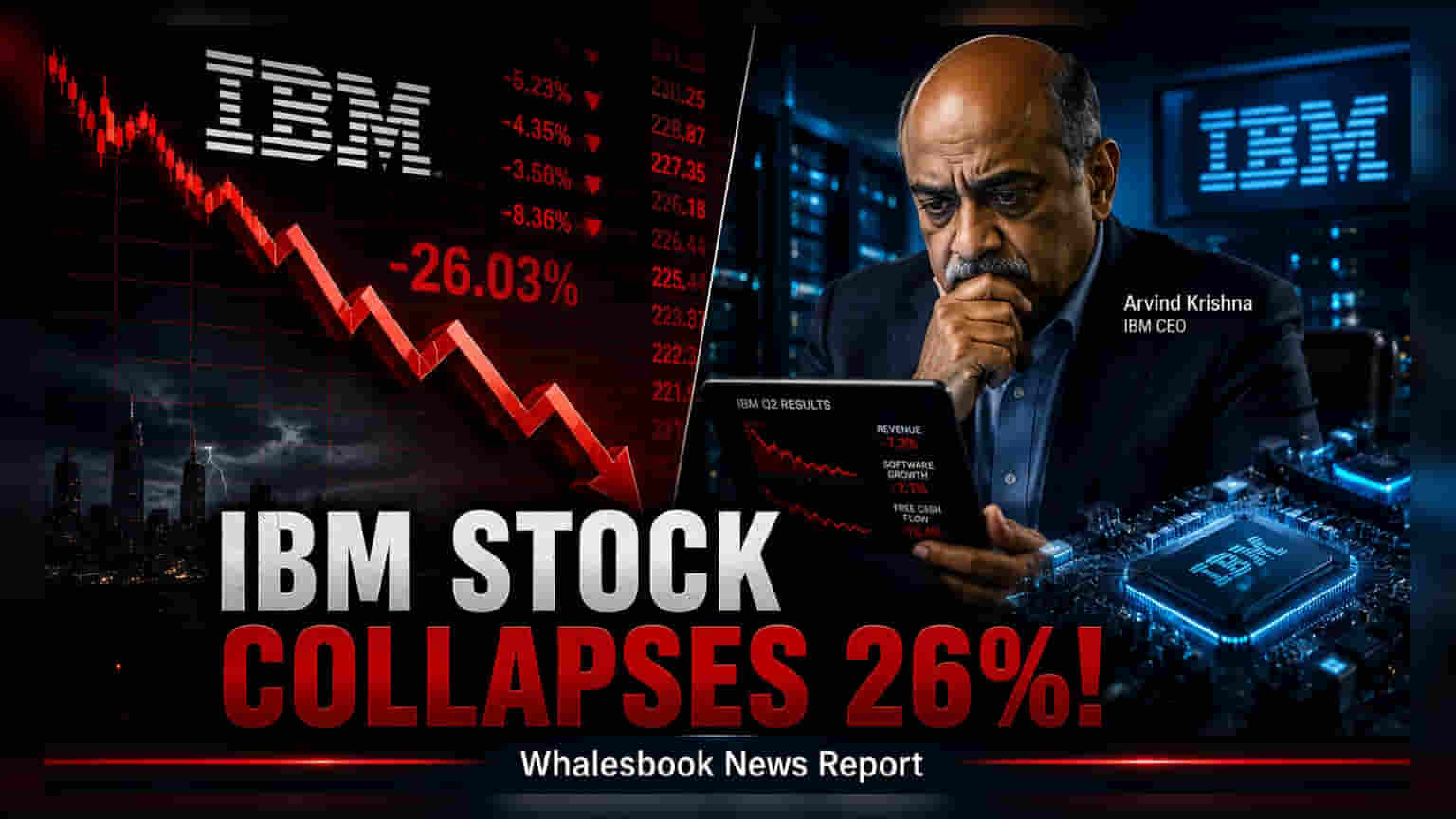 IBM Share Price: કંપનીના કમાણી પર અસર, શેર **26%** તૂટ્યો; રોકાણકારો ચિંતિત