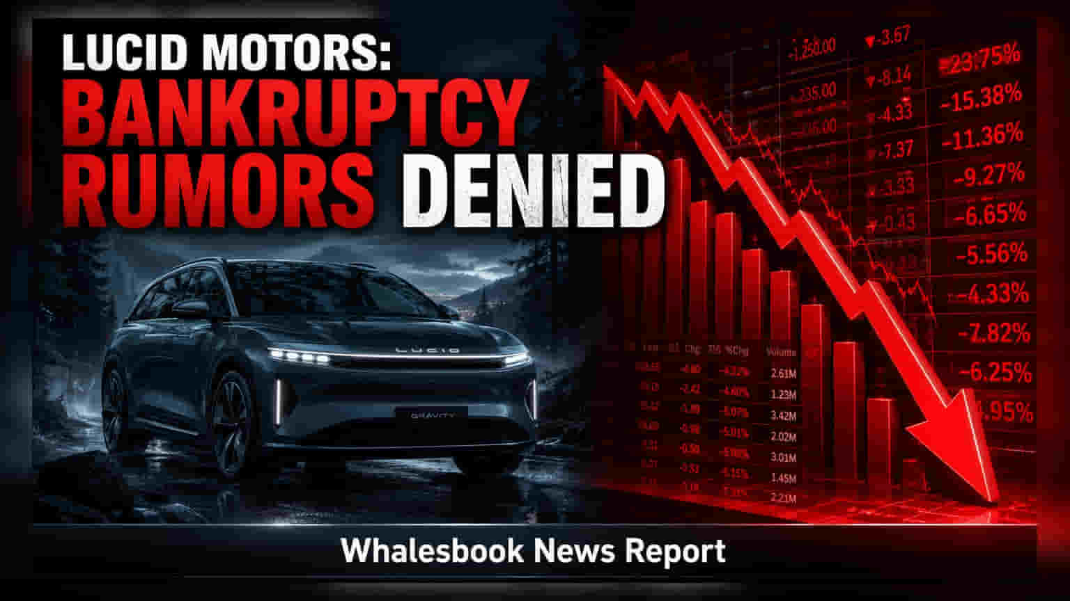 Lucid Motors Rejects Bankruptcy Claims After 50% Stock Slide
