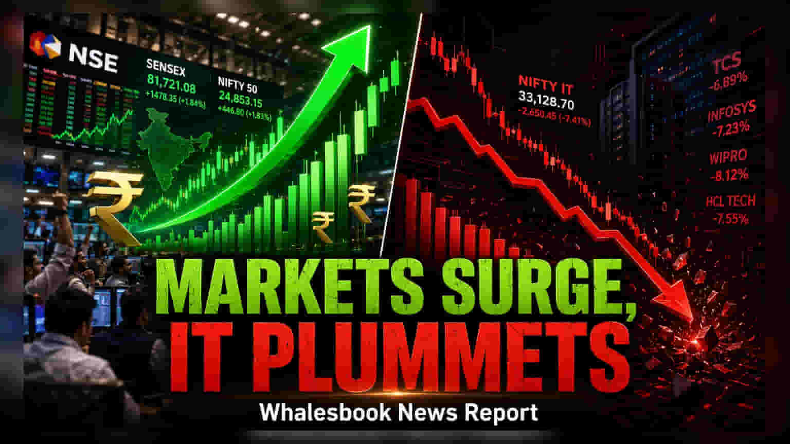 Sensex 77,000 ਪਾਰ, ਪਰ IT ਸਟਾਕਾਂ 'ਤੇ ਵਿਕਰੀ ਦਾ ਦਬਾਅ!