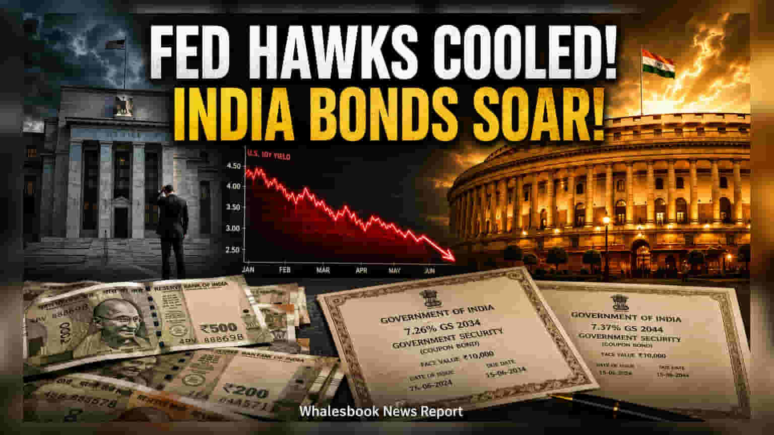 Indian Bonds: ਅਮਰੀਕਾ ਤੋਂ ਰਾਹਤ! ਵਿਆਜ ਦਰਾਂ ਵਧਣ ਦਾ ਡਰ ਘੱਟਿਆ, ਭਾਰਤੀ ਬਾਂਡਾਂ ਵਿੱਚ ਤੇਜ਼ੀ