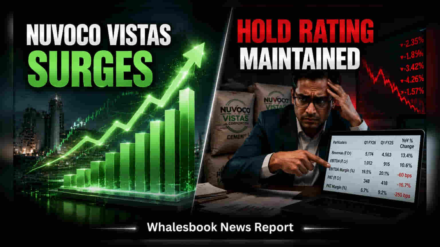 Nuvoco Vistas Share: Q1માં EBITDA **10%** વધ્યો, છતાં ICICI સિક્યોરિટીઝે 'HOLD' રેટિંગ જાળવી રાખ્યું