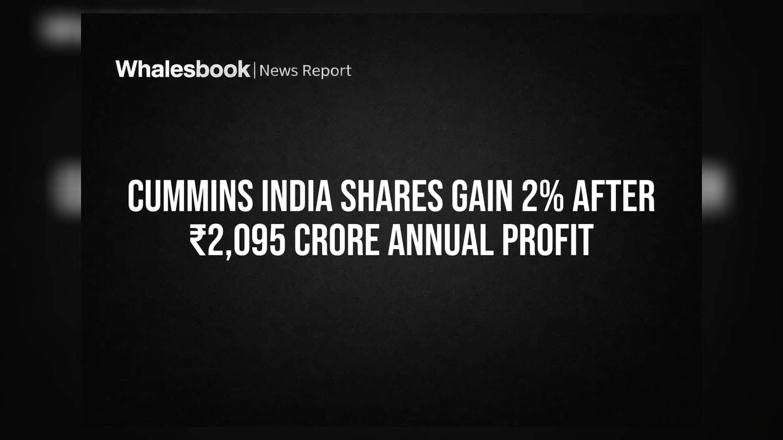 Cummins India Shares: FY26માં ₹2,095 કરોડનો જંગી નફો, શેર **2%** ઉપર
