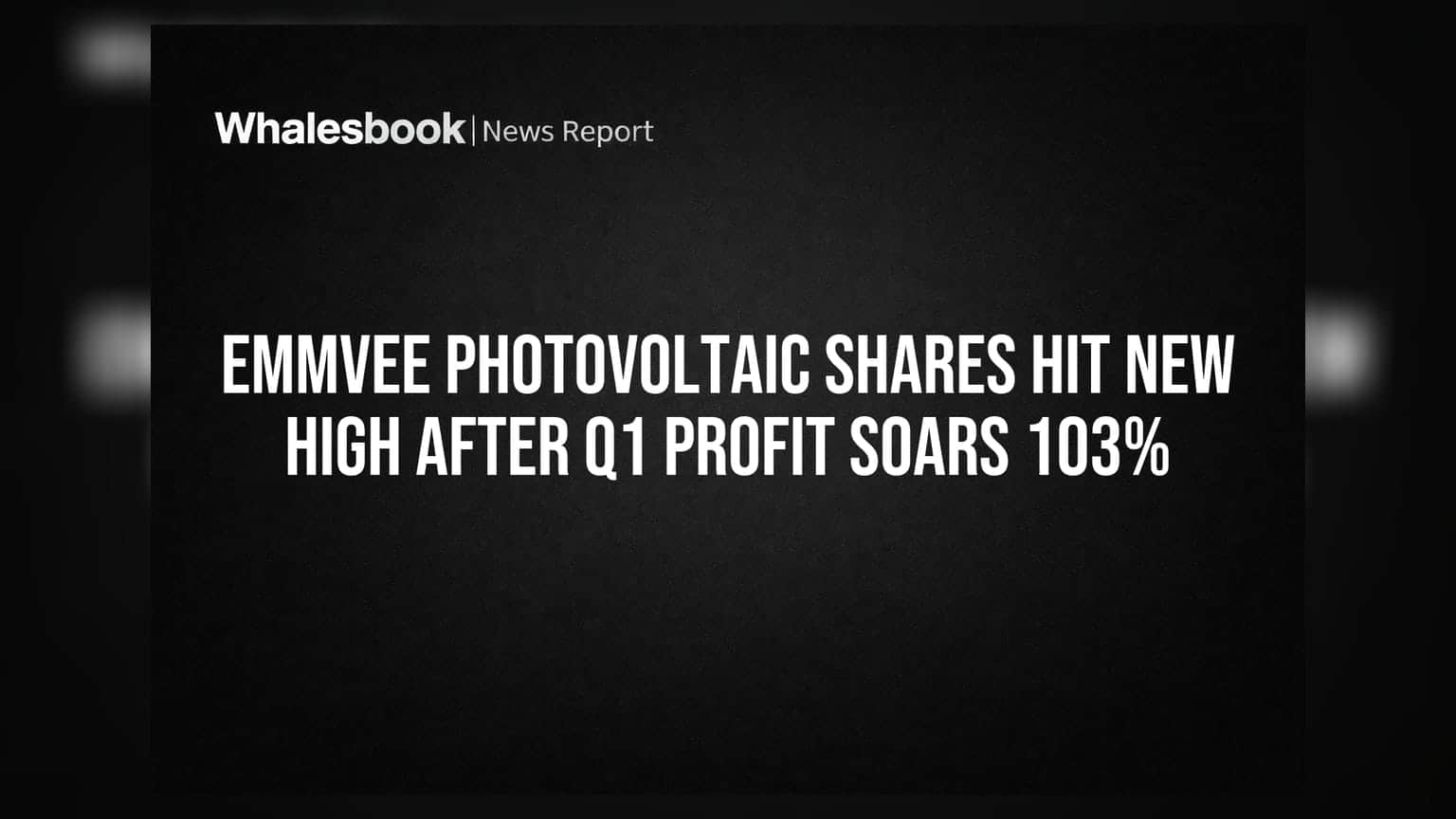 Emmvee Photovoltaic Share Price: कंपनीचे शेअर्स नव्व्या उंचीवर! पहिल्या तिमाहीत तब्बल **103%** नफा वाढला