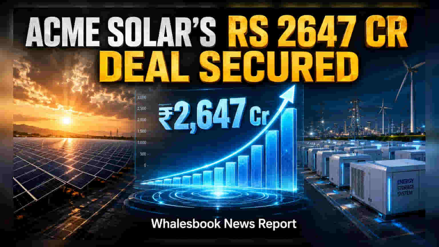 ACME Solar Secures ₹2,647 Crore Loan for 450 MW Storage Project