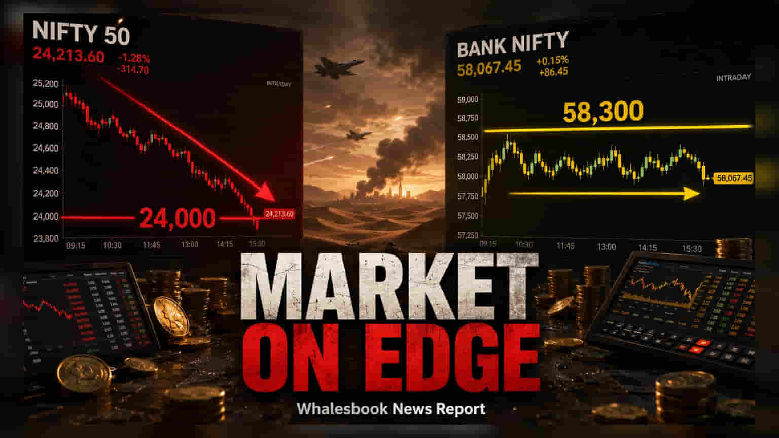Nifty 50 @ 24,000 కీలకం: మధ్య ప్రాచ్య పరిణామాలతో మార్కెట్ లో సన్నాయి నొక్కులు