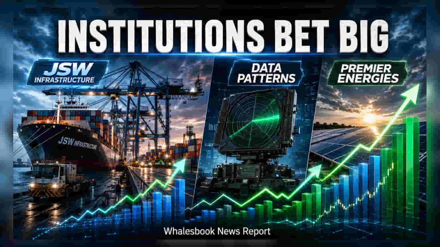 JSW Infra, Data Patterns, Premier Energies में इंस्टीट्यूशनल बाइंग का तूफान! जानें क्यों खरीद रहे हैं बड़े निवेशक?