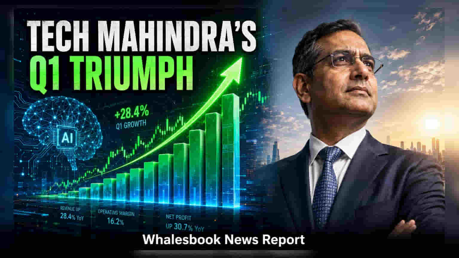 Tech Mahindra Q1 ఫలితాలు: ఆదాయం ₹1.66 బిలియన్లకు, మార్జిన్లు **14.4%**కి చేరిక!