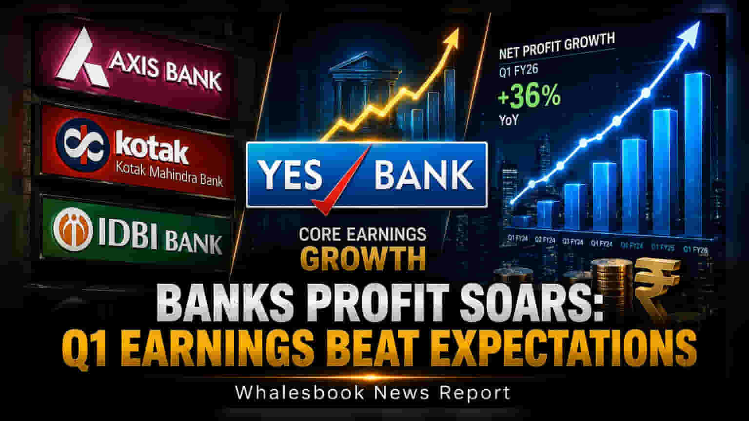 Axis, Kotak, IDBI, YES Bank Report June Quarter Profit Growth