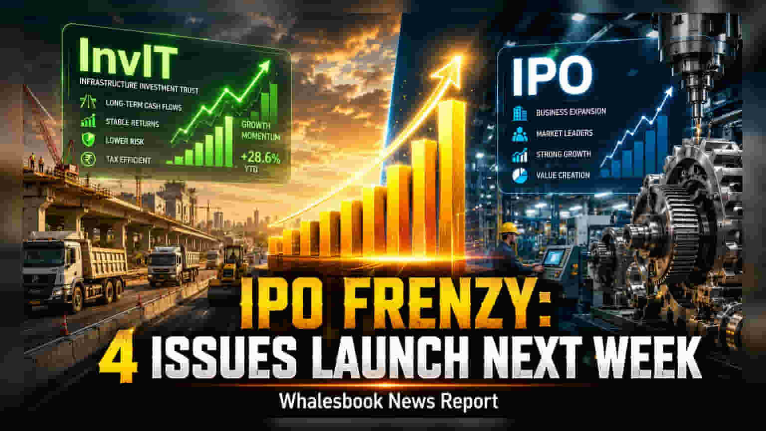 Cube Highways InvIT आणि 3 IPOs पुढच्या आठवड्यात उघडणार: गुंतवणुकीची मोठी संधी!