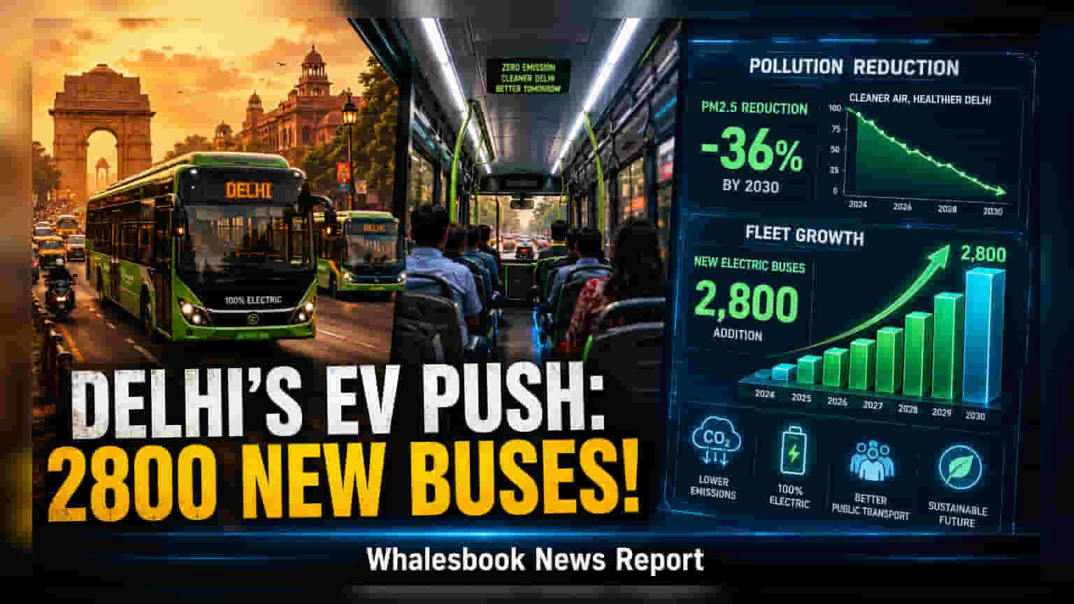 Delhi to Induct 2,800 New Electric Buses Under PM E-Drive