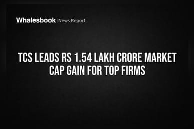 TCS Leads Rs 1.54 Lakh Crore Market Cap Gain For Top Firms