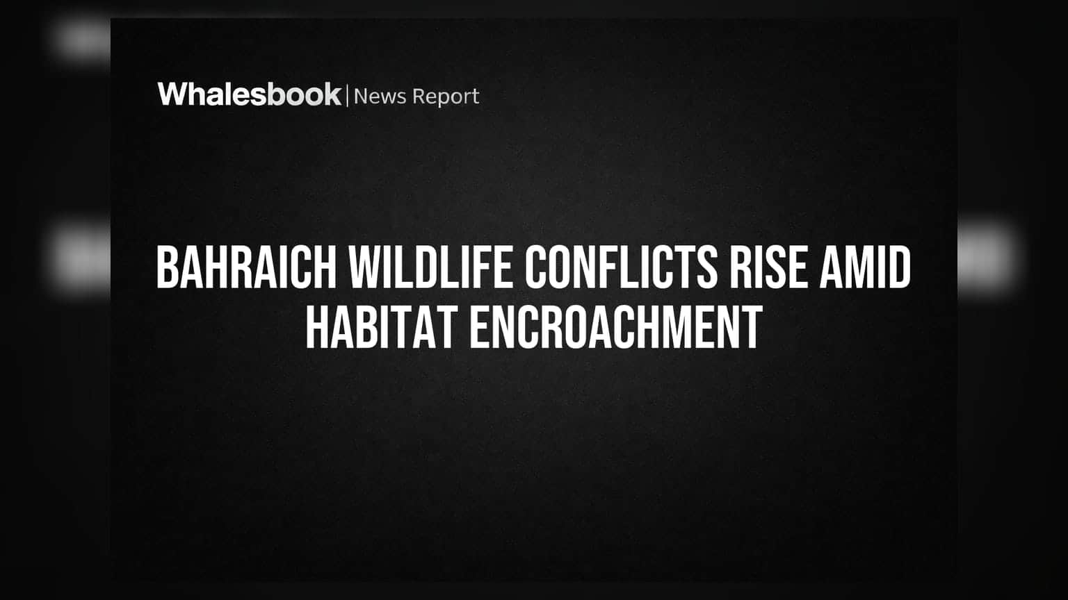 Bahraich Wildlife Conflicts Rise Amid Habitat Encroachment