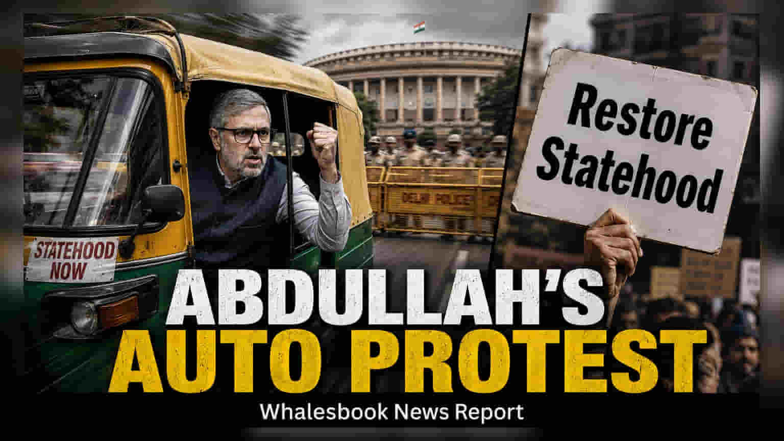 Omar Abdullah Takes Autorickshaw After Delhi Protest Blocked