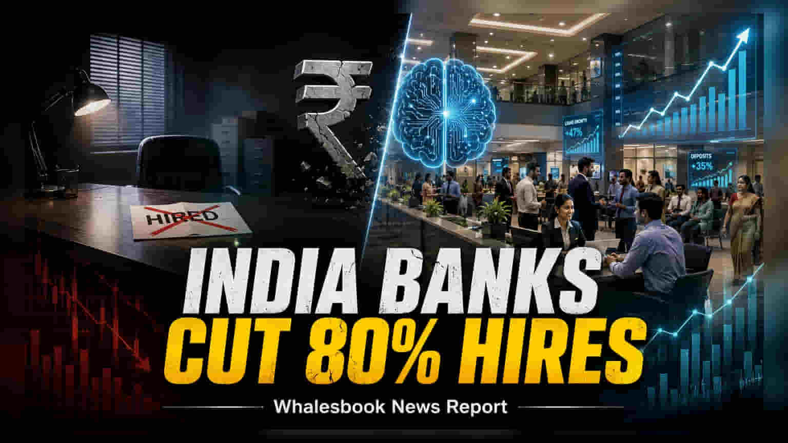 Indian Banks Cut Hiring by 80% in FY25: Private Lenders Lead Job Reductions