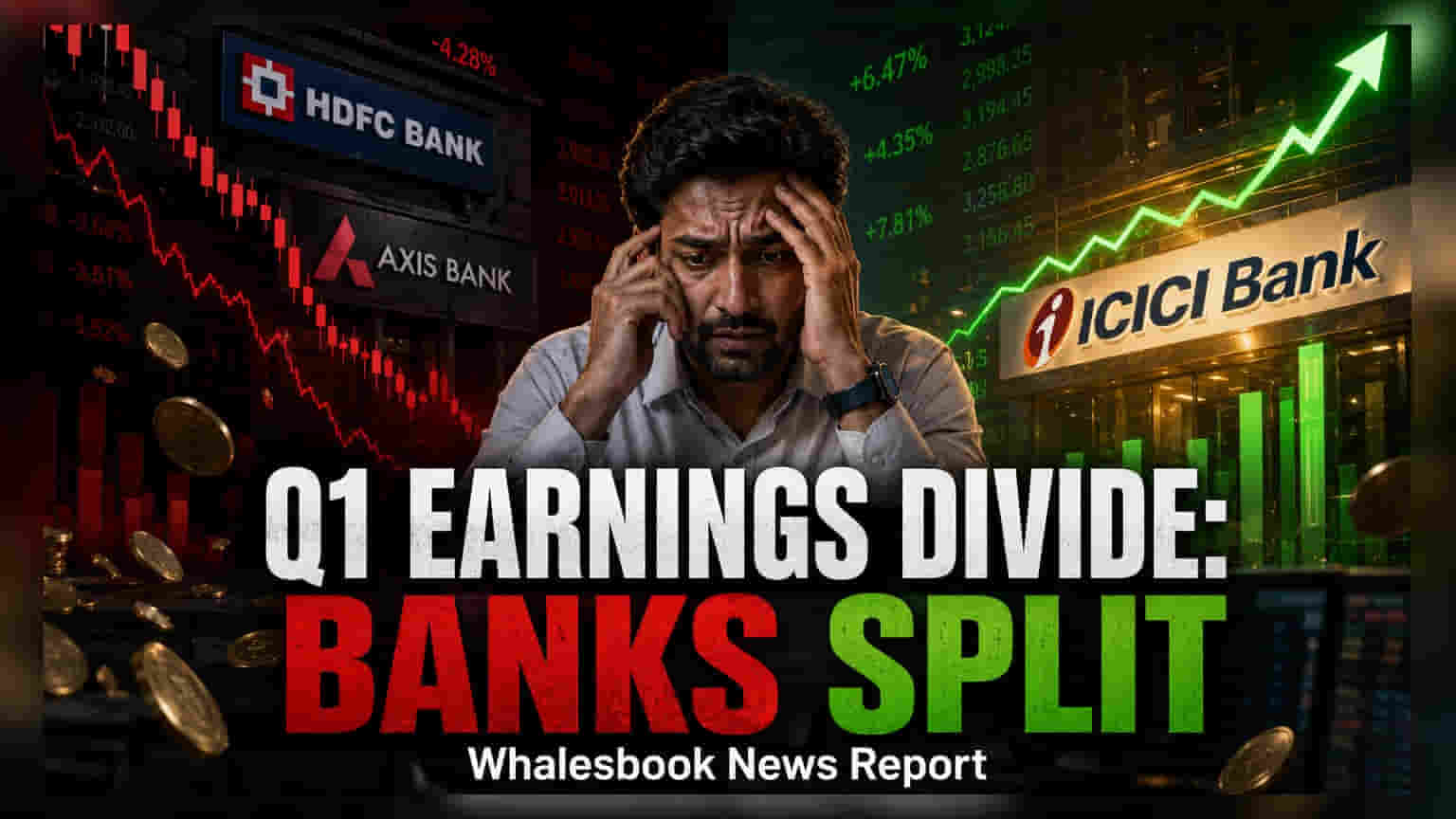 HDFC, Axis Bank Shares Drop While ICICI Bank Rises Post-Q1