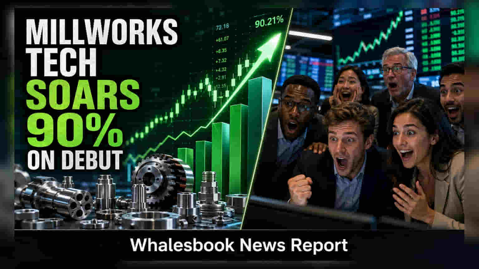 Millworks Technologies IPO: BSE SME પર ધમાકેદાર લિસ્ટિંગ, શેર ₹628.90 પર ખુલ્યો, ₹331 ના ભાવ સામે 90% પ્રીમિયમ