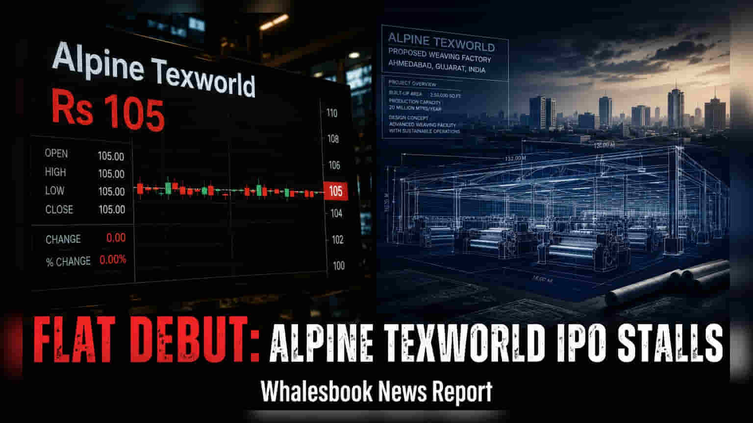 Alpine Texworld Share: શેરબજારમાં સાધારણ શરૂઆત, IPO ભાવ ₹105 પર લિસ્ટિંગ
