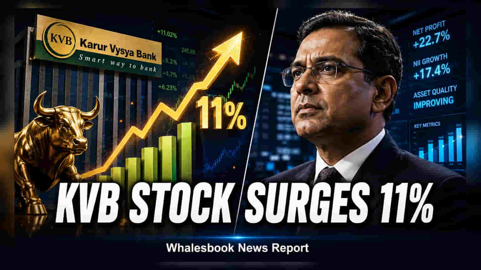 Karur Vysya Bank Shares Gain 11% After Q1 Profit Hits ₹756 Cr