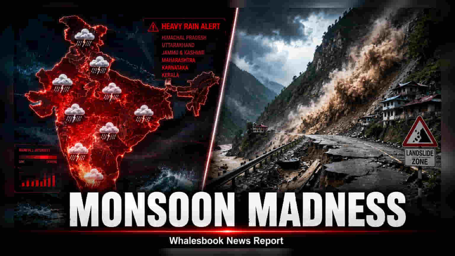 Monsoon Intensifies: Travel Disruptions and Landslide Alerts Issued