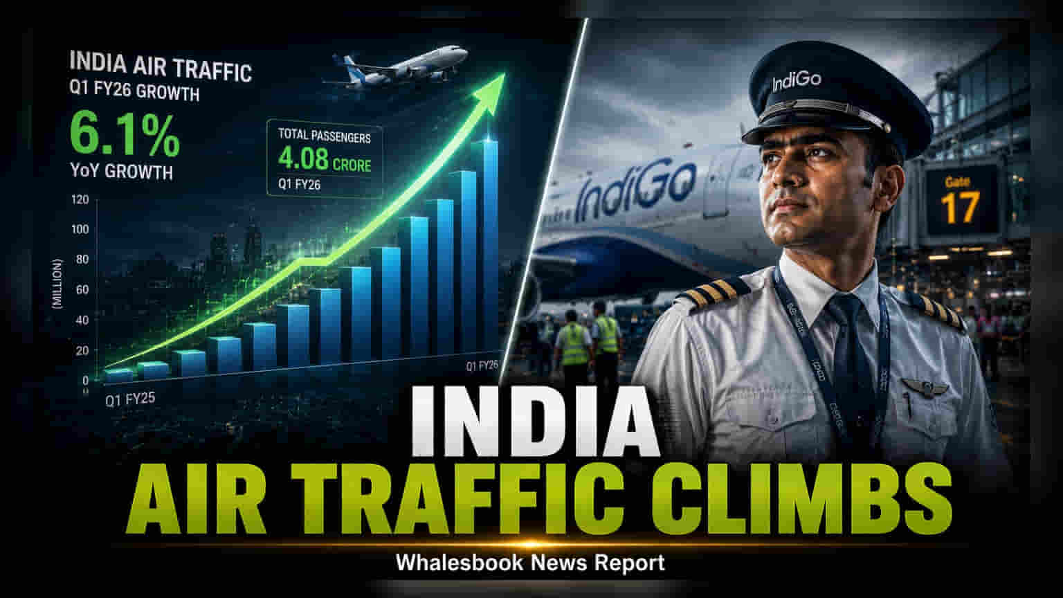 India Air Traffic Update: IndiGo નો દબદબો યથાવત, માર્કેટ શેર 66.3% પર પહોંચ્યો