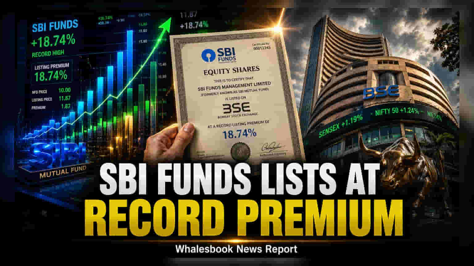 SBI Funds Management Listing: IPO ભાવ કરતાં **6.8%** વધુ ભાવે શેરનું લિસ્ટિંગ, રોકાણકારો ખુશ