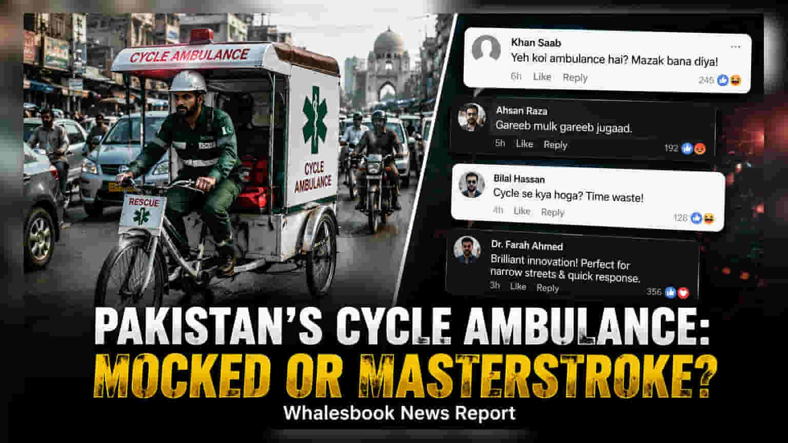 Karachi Cycle Ambulance Pilot Faces Online Scrutiny