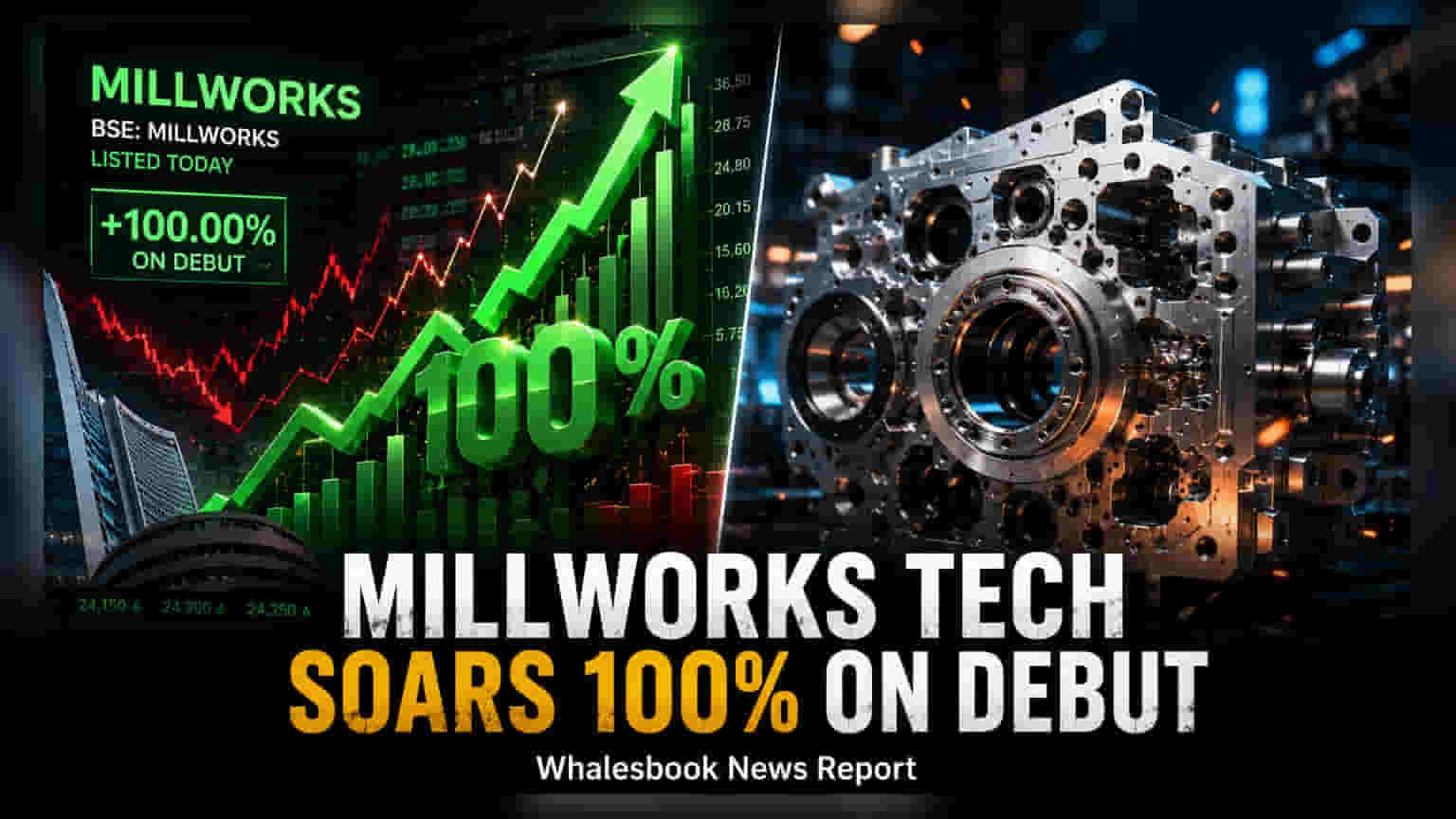 Millworks Tech Debuts at 90% Premium, Hits 5% Upper Circuit