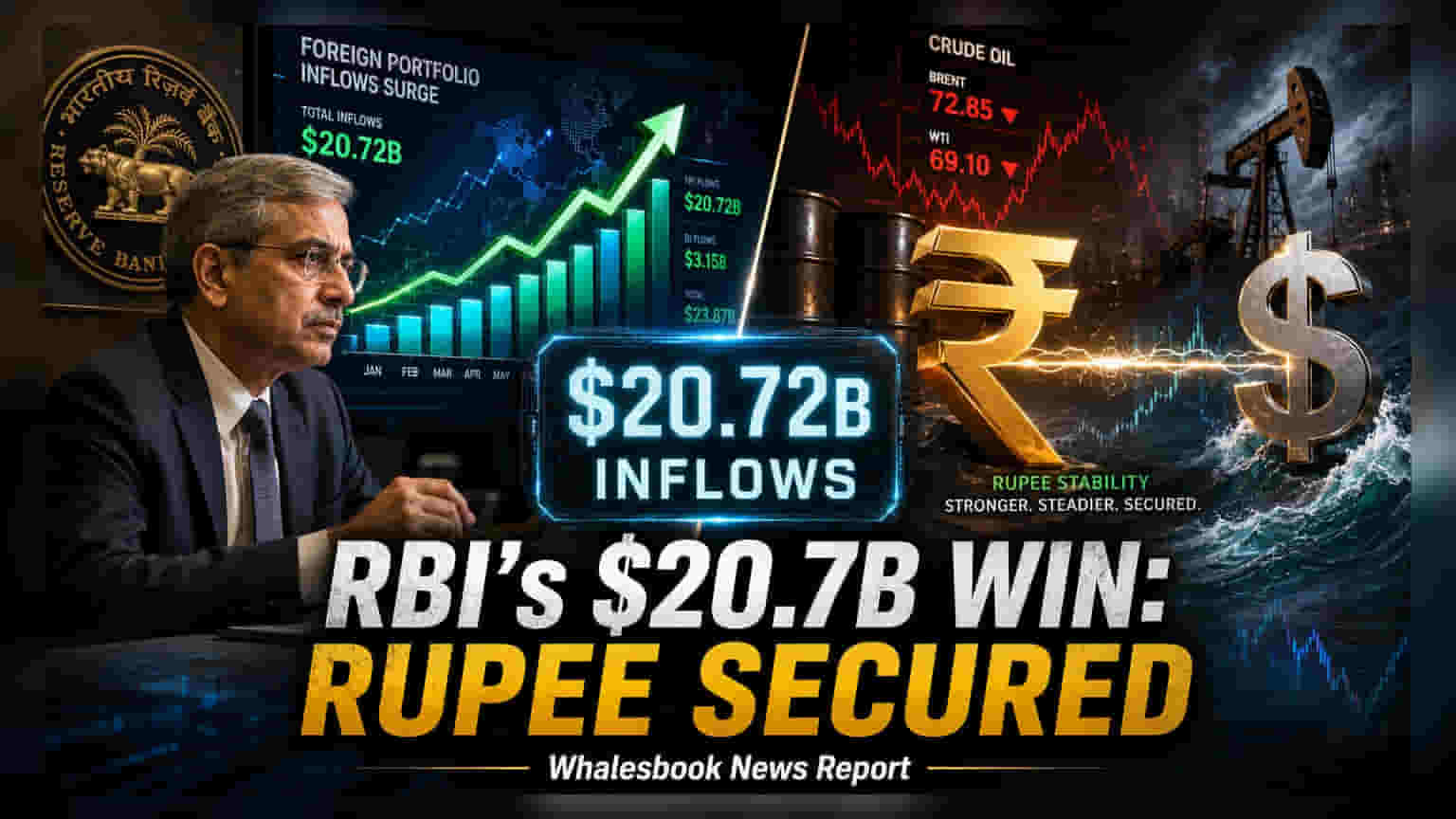 RBI का बड़ा दांव: ₹20.7 अरब डॉलर आए, रुपये को मिलेगी मजबूती!