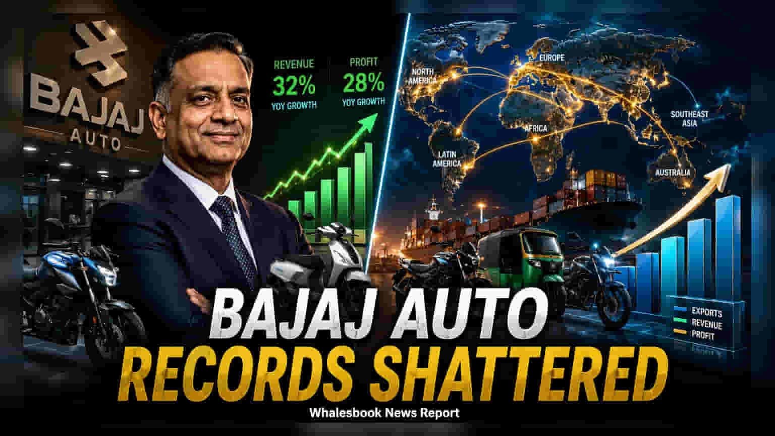 Bajaj Auto Q1 Results: निर्यात आणि इलेक्ट्रिक वाहनांमुळे नफ्यात तब्बल **42%** वाढ! कमाई **₹2,983 कोटी**