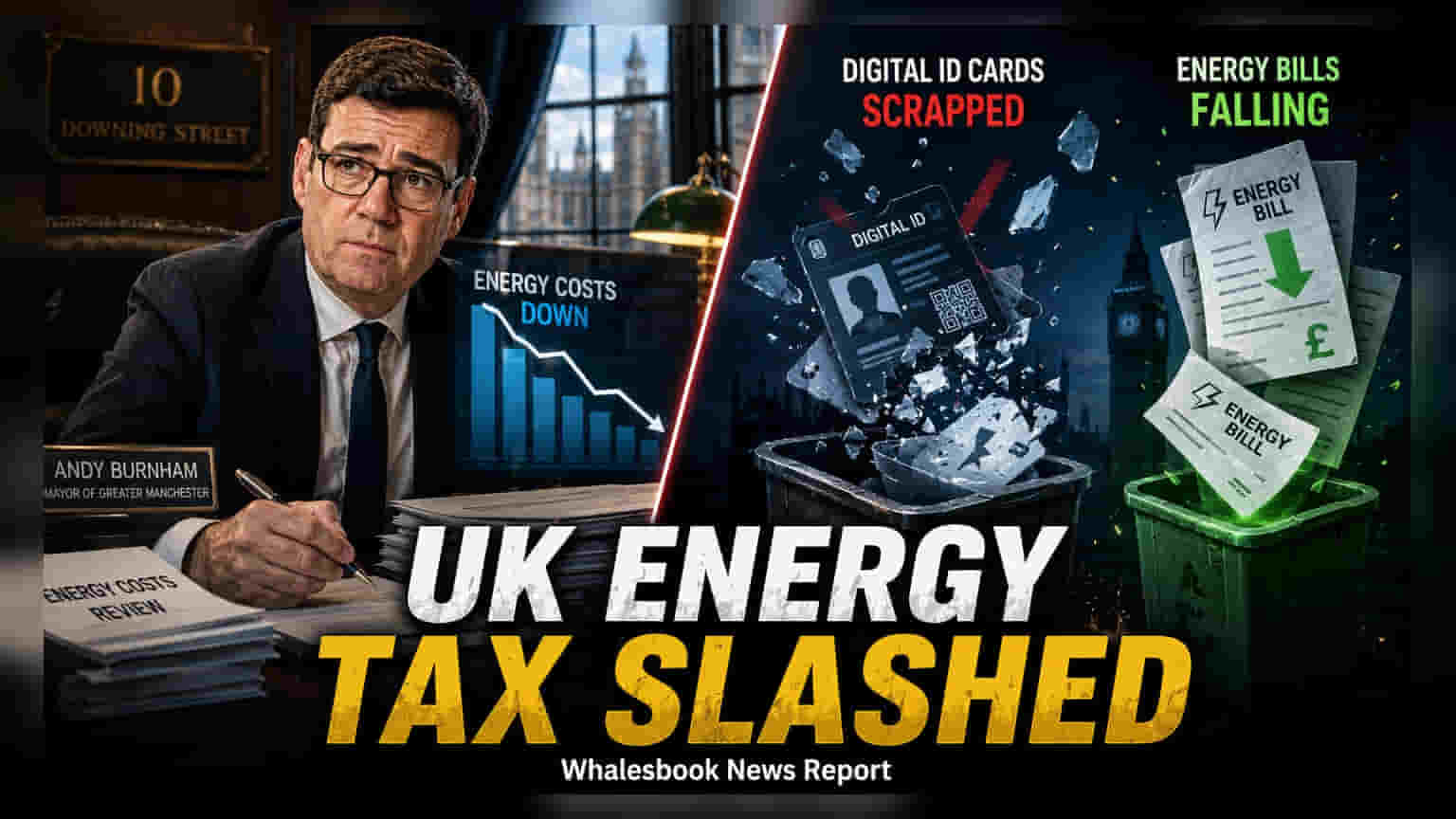UK PM अँडी बर्नहॅम यांचा मोठा निर्णय! डिजिटल आयडी रद्द करून ऊर्जा करात कपात