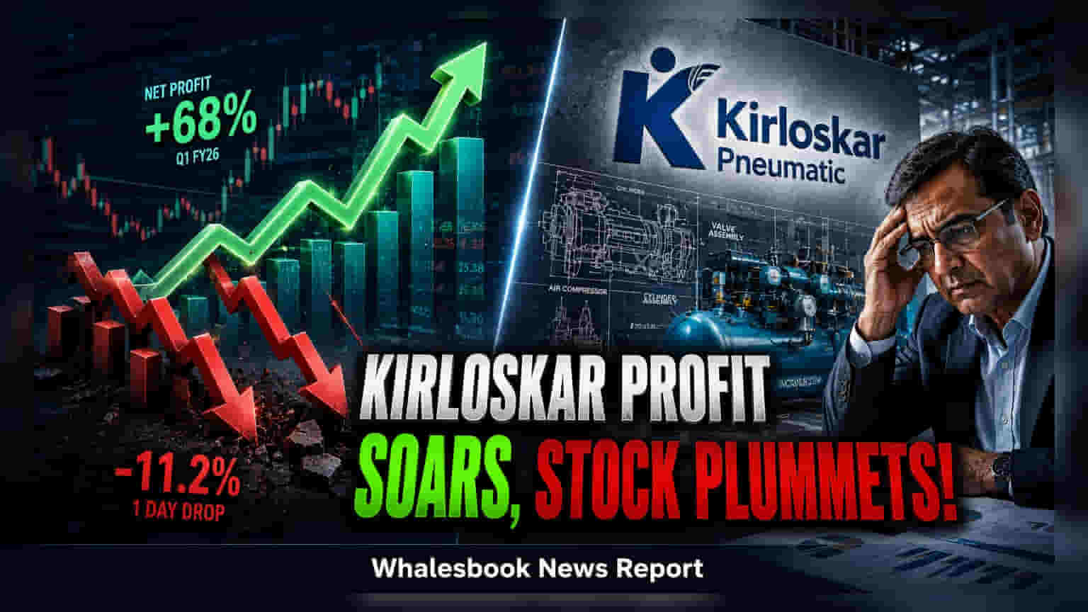 Kirloskar Pneumatic Stock: Q1માં નફામાં 21% ઉછાળો છતાં શેર **4%** ગગડ્યો