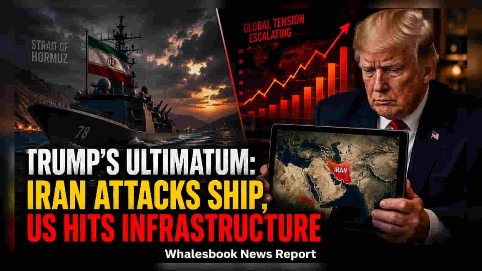 Trump Warns Iran of Strikes on Infrastructure Over Hormuz Attacks