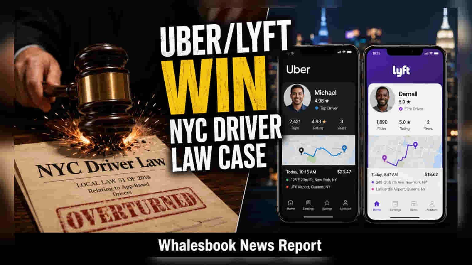 Uber and Lyft Secure Court Injunction Against New NYC Driver Policy