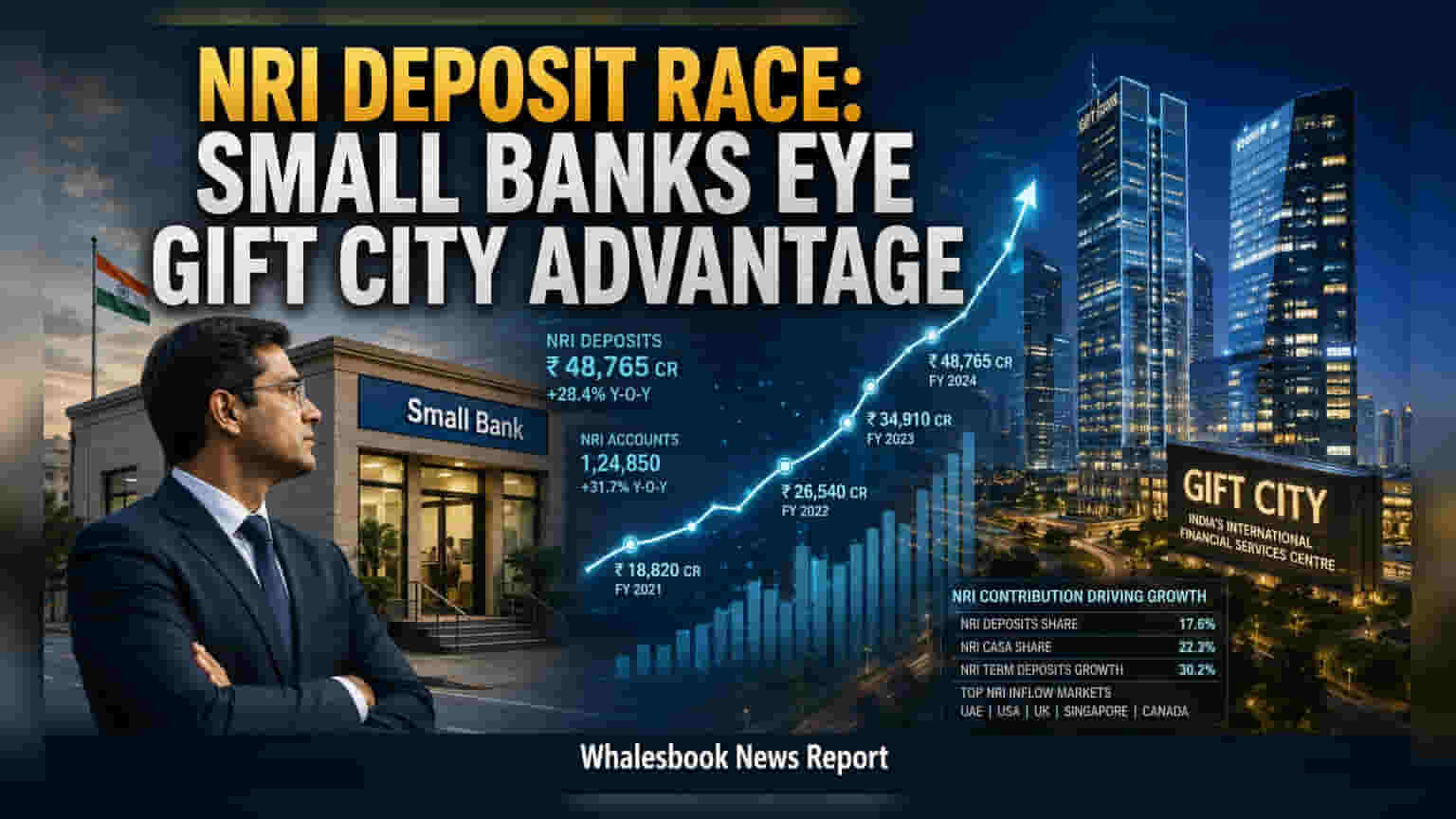 Small Banks Seek GIFT City Tie-Ups to Boost NRI Deposits
