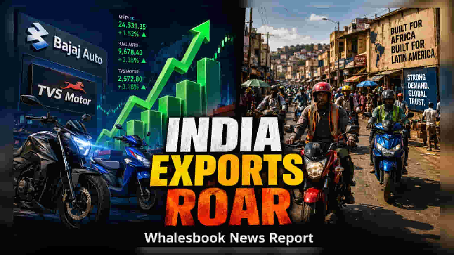 Bajaj Auto, TVS Motor Export Volumes Jump 37% In June Quarter